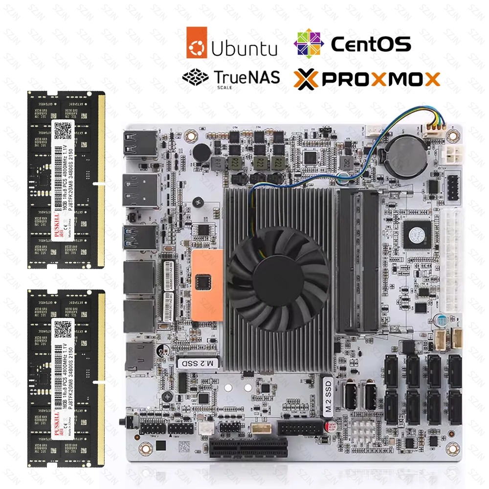 Mini Itx Dual 2.5G Nas Motherboard - Материнская плата I5-8265U ES 8 SATA