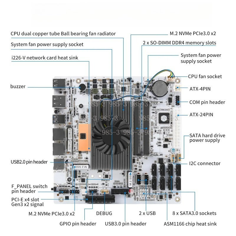 Материнская плата Mini ITX бел – обзор и цена Mini Itx Dual 2.5G Nas Motherboard