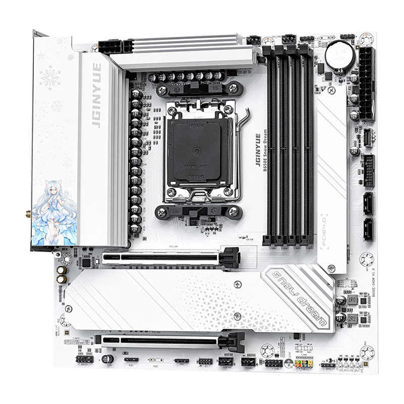 Материнская плата JGINYUE B650 – обзор и цена Am5 Micro Atx Pcie 5.0 Motherboard